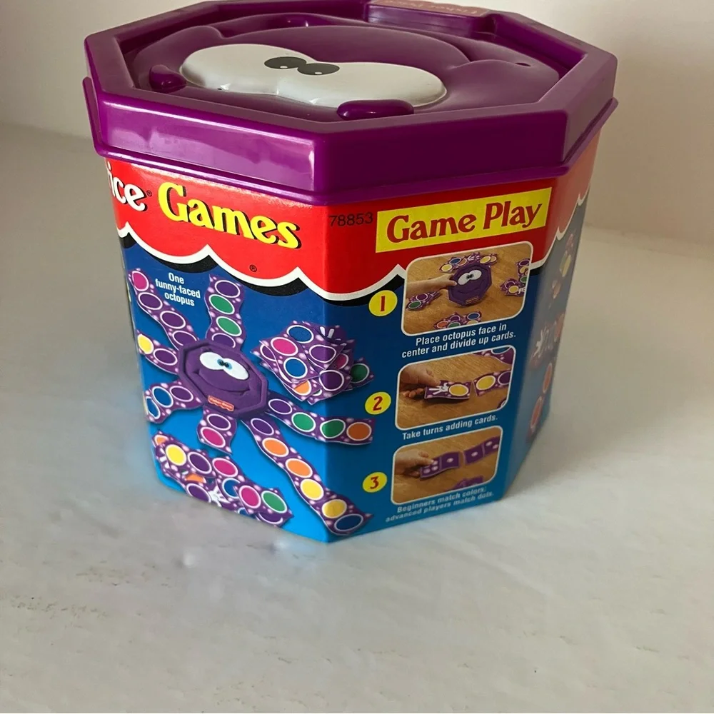 VTG 1996 Fisher Price Games Octopus Dominoes Matching and Counting Fun‎ Complete